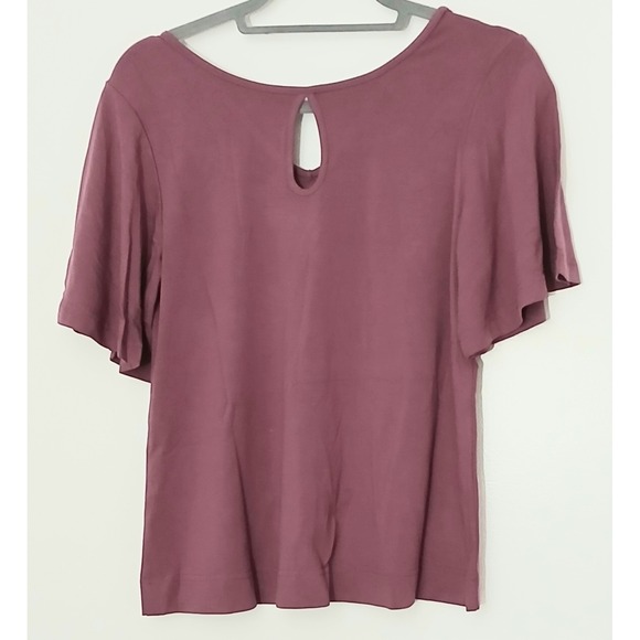 Betabrand Top Women's Size XS Mauve Flow Reversible Short Sleeve Pullover NEW - Picture 2 of 9